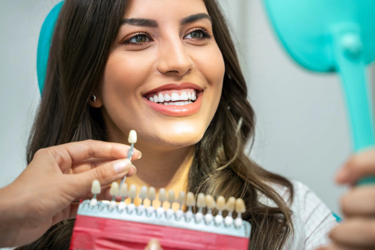Woman with veneers